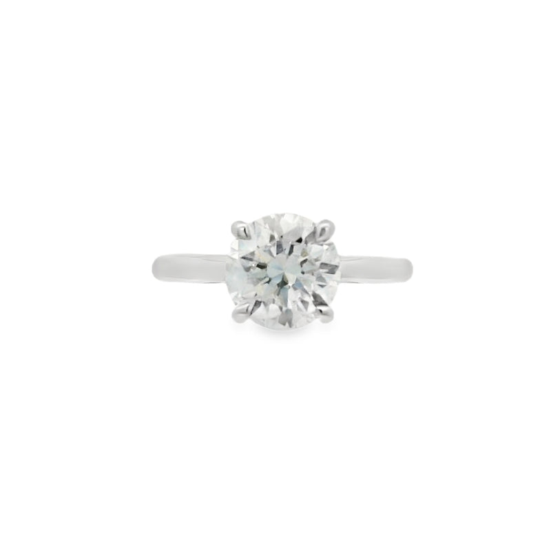 Round Brilliant Cut Single Stone 2.00ct Lab Grown Diamond, Platinum Ring