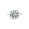 Round Brilliant Cut Single Stone 5.01ct Lab Grown Diamond, Platinum Ring