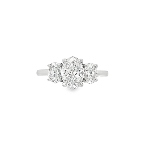 3 Stone Oval Cut Lab Grown 1.66ct Diamond Ring
