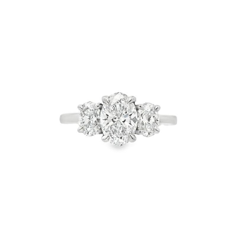 3 Stone Oval Cut Lab Grown 1.66ct Diamond Ring