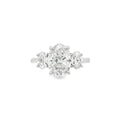 3 Stone Oval Cut Lab Grown 2.68ct Diamond Ring
