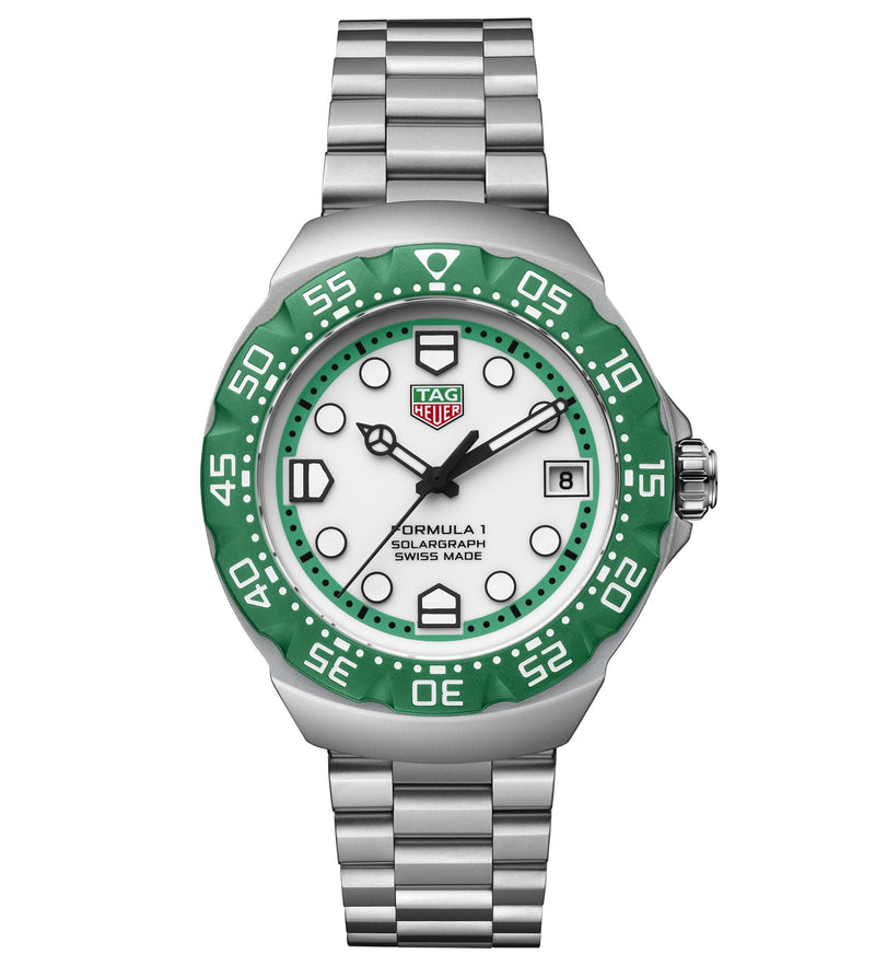Tag Heuer Formula 1 Solargraph, Green Bezel Limited Edition 38mm Watch WBY1113.BA0042
