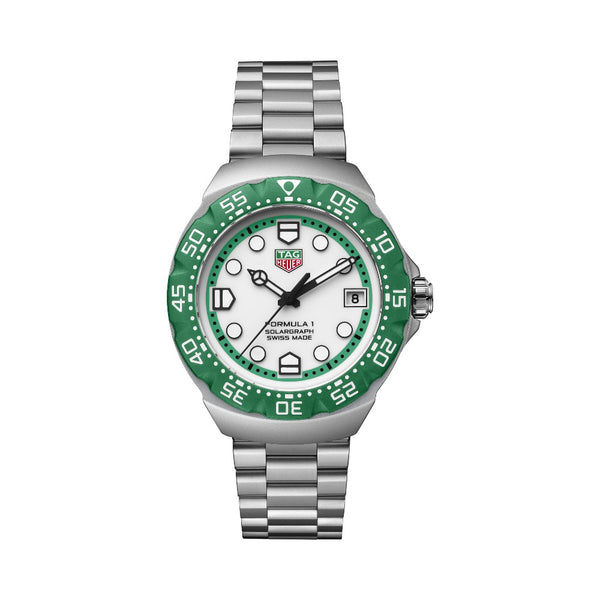 Tag Heuer Formula 1 Solargraph, Green Bezel Limited Edition 38mm Watch WBY1113.BA0042