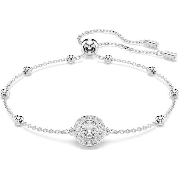 Swarovski Una Angelic bracelet, Round cut, White, Rhodium plated