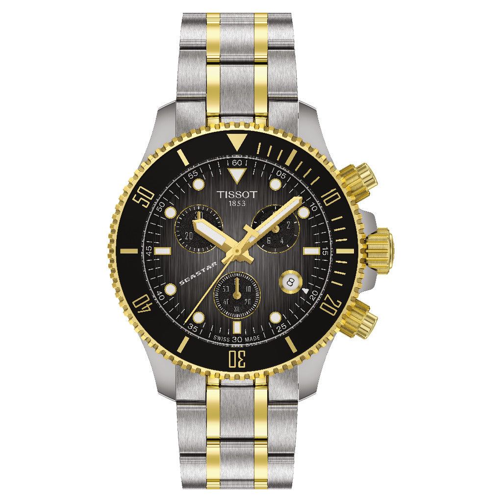 Tissot Seastar 1000 Grey-Black Dial 38mm Watch T1202172206100