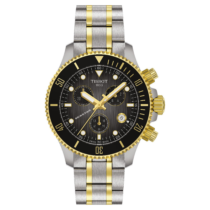 Tissot Seastar 1000 Grey-Black Dial 38mm Watch T1202172206100