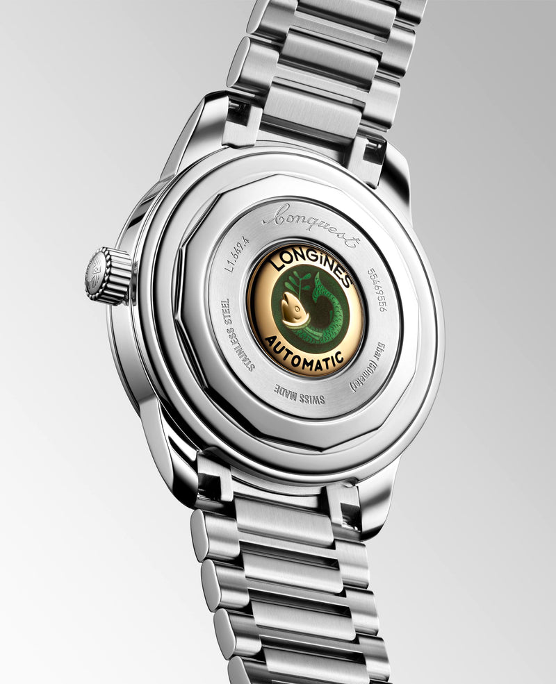 Longines Conquest Heritage Steel, Green 38mm Dial Watch L1.649.4.02.6