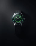Nivada Grenchen Aquamar Black Automatic Rubber tropic 38mm Watch 32068A01