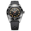 Nivada Grenchen Aquamar Black Automatic Rubber tropic 38mm Watch 32068A01