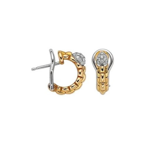Fope Eka 18ct Yellow Gold Hoop Diamond Earrings 73001OX_PB_G_XBX_000