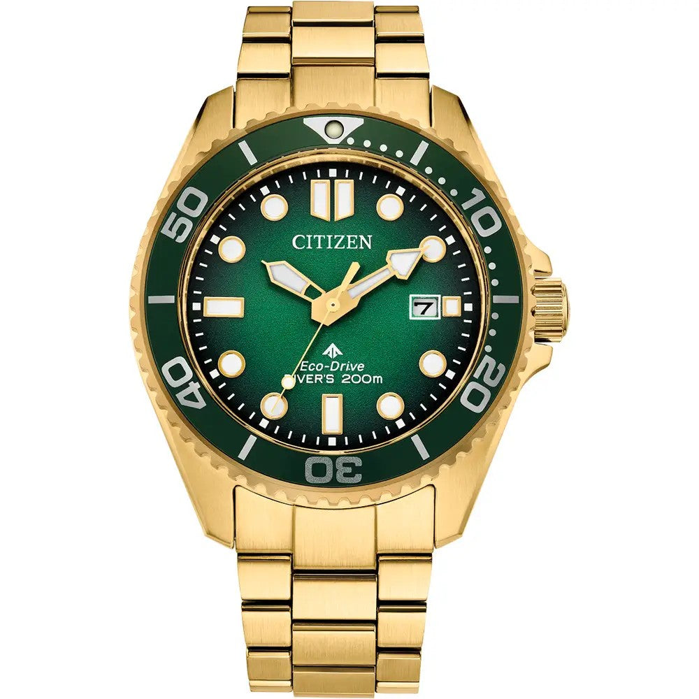Citizen Promaster Eco-Drive 200m Green & Gold 41mm BN0262-59W