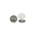 Silver Round Ailsa Craig Granite Cufflinks