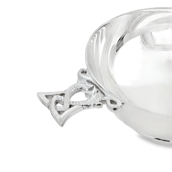 Silver Plate 3'' Pierced Handle Quaich