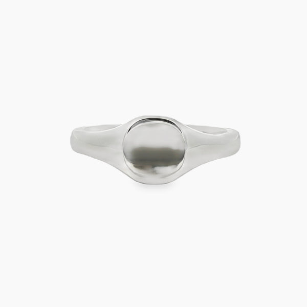 Platinum Gents Cushion Signet Ring