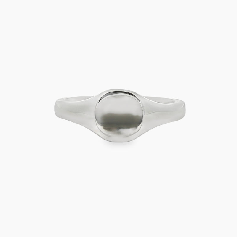 Platinum Gents Cushion Signet Ring