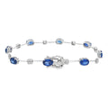 Sapphire and Diamond 18ct White Gold Bracelet