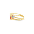 Ruby and Diamond Pear and Marquise 18ct Yellow Gold Ring