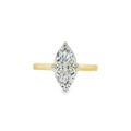 Marquise Cut 2.04ct Lab Grown Diamond 18ct Yellow Gold & Platinum Ring