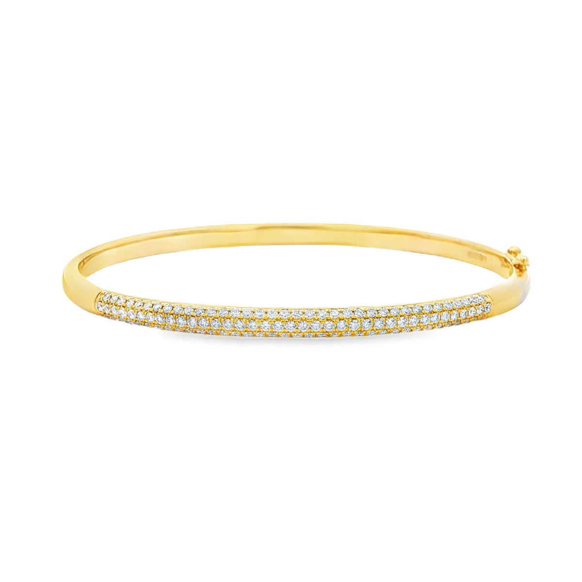 9ct Yellow Gold 1.05ct Diamond Bangle