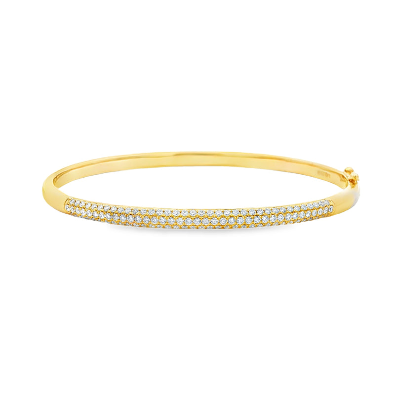 9ct Yellow Gold 1.05ct Diamond Bangle