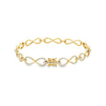 9ct Yellow Gold Infinity 1.46ct Diamond Bracelet