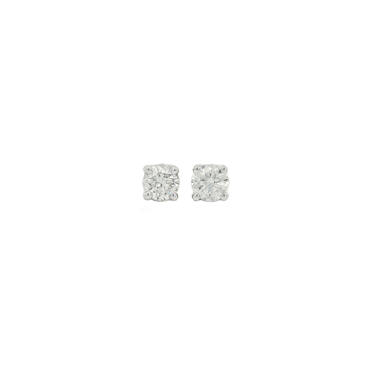 Diamond Round Brilliant Cut 0.50ct 18ct White Gold Stud Earrings