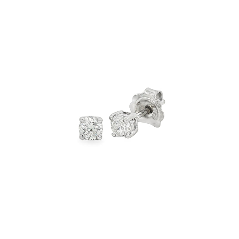 Diamond Round Brilliant Cut 0.50ct 18ct White Gold Stud Earrings