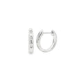Diamond Round Brilliant Cut 0.13ct 18ct White Gold Hoop Earrings