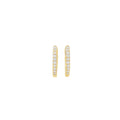 Diamond 18ct Yellow Gold 0.10ct Claw Set Hoop Earrings