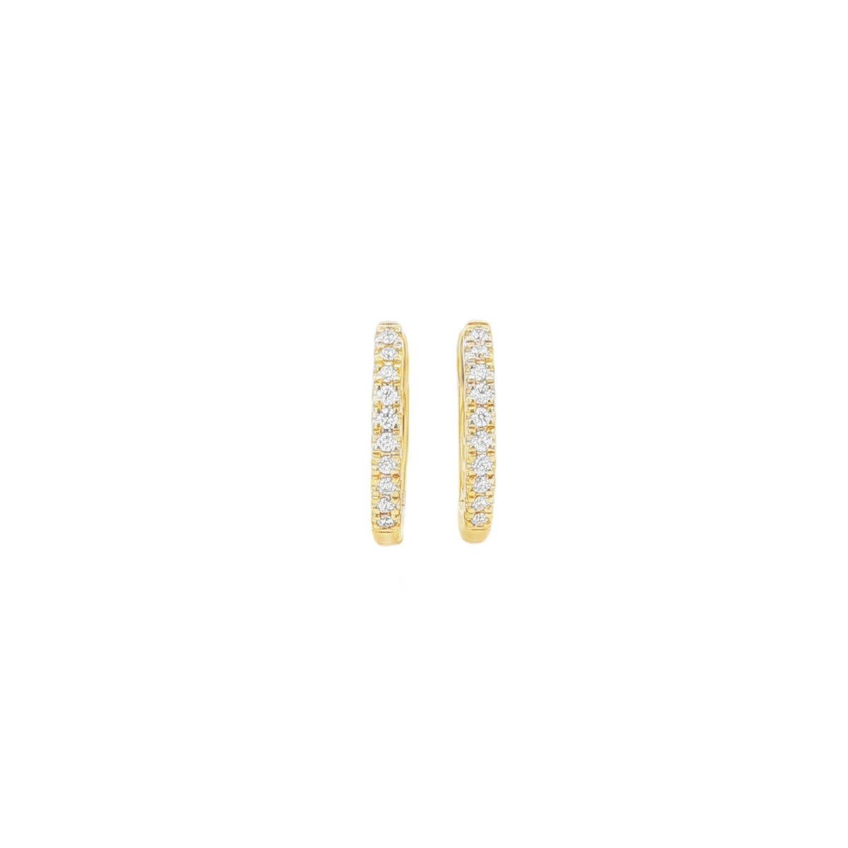 Diamond 18ct Yellow Gold 0.10ct Claw Set Hoop Earrings