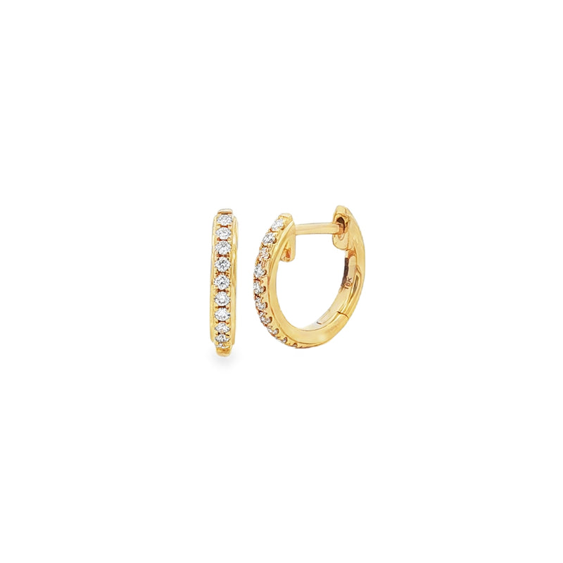 Diamond 18ct Yellow Gold 0.15ct Hoop Earrings