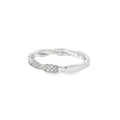 Diamond 9ct White Gold Twist 0.16ct Ring