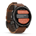 Garmin Fenix® 8 Pro 47mm, AMOLED, Sapphire, Carbon grey DLC titanium with Chestnut leather band 010-03198-40