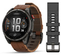 Garmin Fenix® 8 Pro 47mm, AMOLED, Sapphire, Carbon grey DLC titanium with Chestnut leather band 010-03198-40