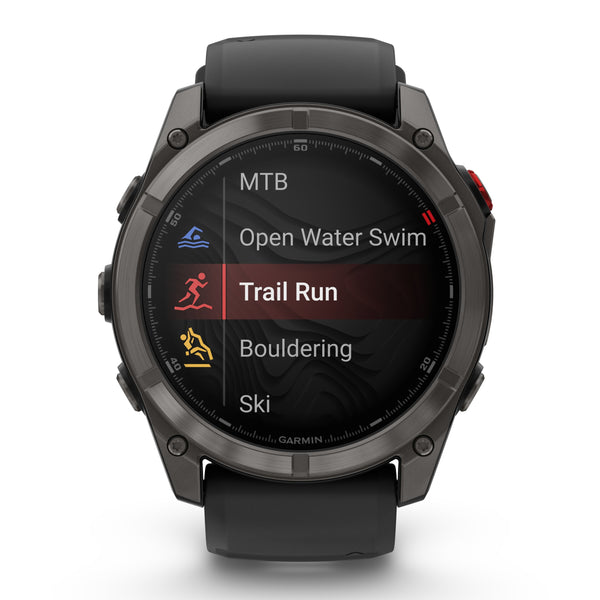 Garmin Fenix® 8 Pro 51mm, AMOLED, Sapphire, Carbon grey DLC titanium with Black/pebble grey