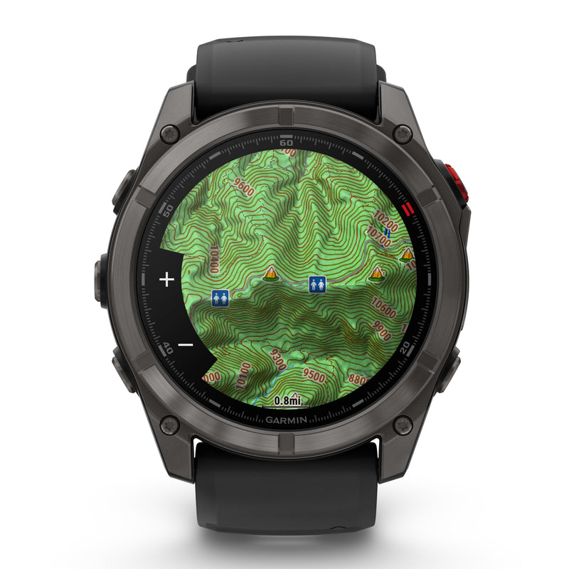 Garmin Fenix® 8 Pro 51mm, AMOLED, Sapphire, Carbon grey DLC titanium with Black/pebble grey