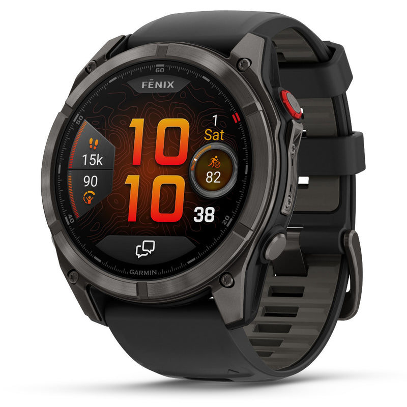 Garmin Fenix® 8 Pro 51mm, AMOLED, Sapphire, Carbon grey DLC titanium with Black/pebble grey