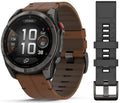 Garmin Fenix® 8 Pro 51mm, AMOLED, Sapphire, Carbon grey DLC titanium with Chestnut leather band