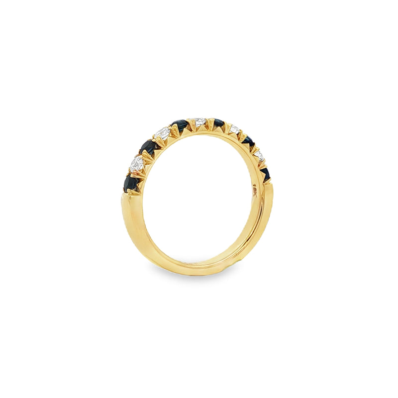 Sapphire & Diamond 18ct Yellow Gold Eternity Ring
