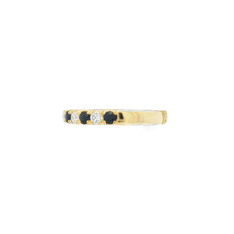 Sapphire & Diamond 18ct Yellow Gold Eternity Ring