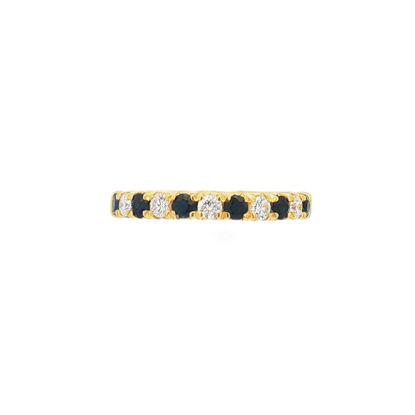 Sapphire & Diamond 18ct Yellow Gold Eternity Ring