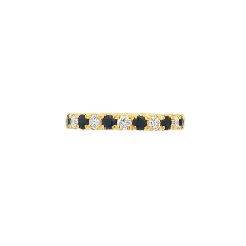 Sapphire & Diamond 18ct Yellow Gold Eternity Ring