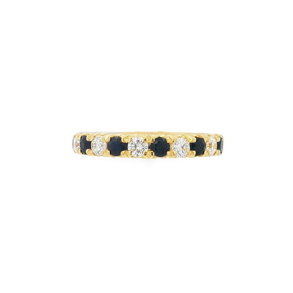 Sapphire & Diamond 18ct Yellow Gold Eternity Ring