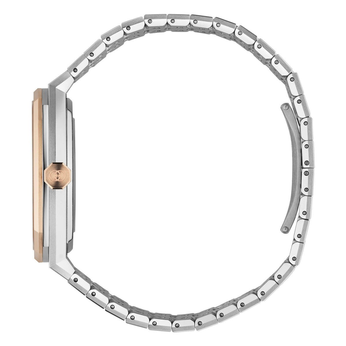 GUCCI 25H Steel & Rose Automatic 40mm Watch YA163352