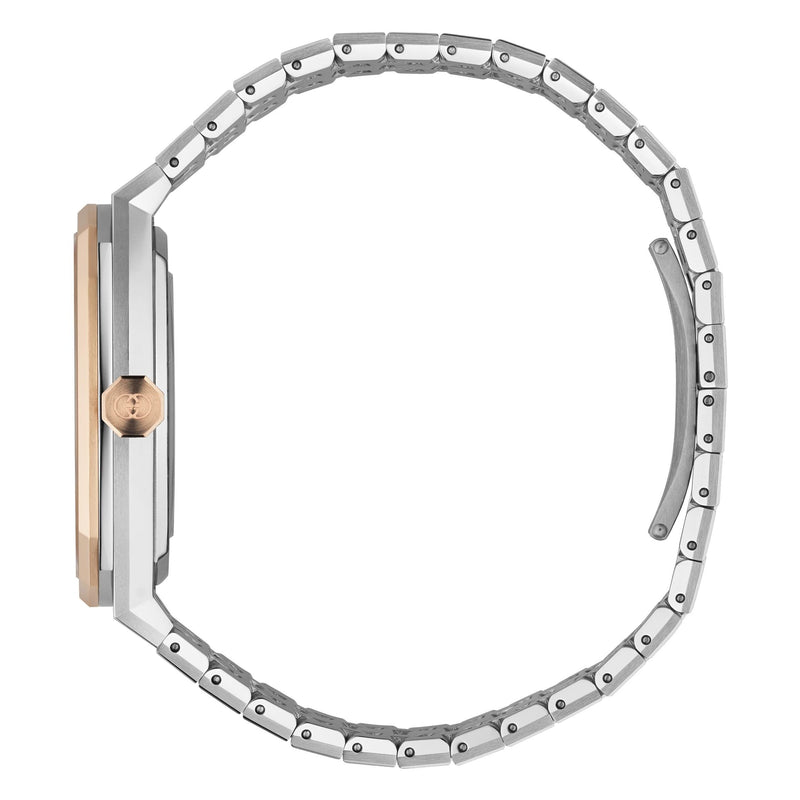 GUCCI 25H Steel & Rose Automatic 40mm Watch YA163352