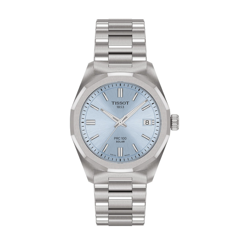 Tissot PRC 100 Solar 34mm Ice Blue Watch T1518221135100