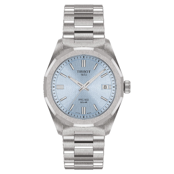 Tissot PRC 100 Solar 34mm Ice Blue Watch T1518221135100