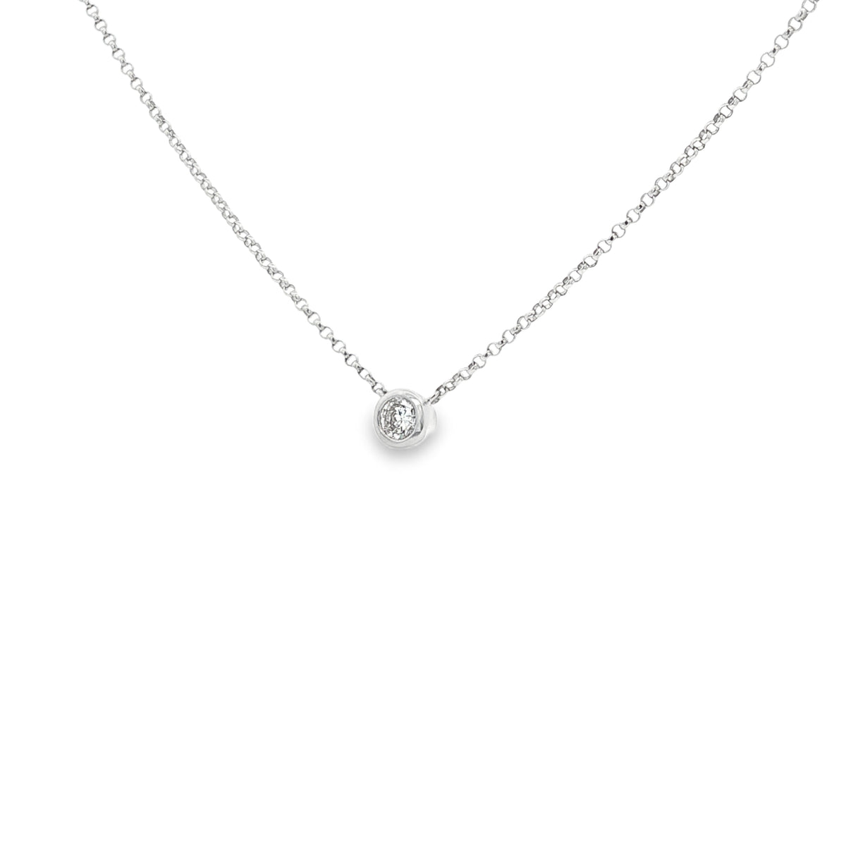 Diamond 9ct White Gold Pendant