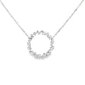 Diamond Circle, Mixed Cuts 18ct White Gold Pendant