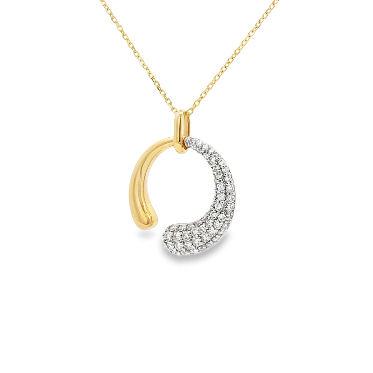 Diamond Cut Circle 18ct Yellow Gold Pendant